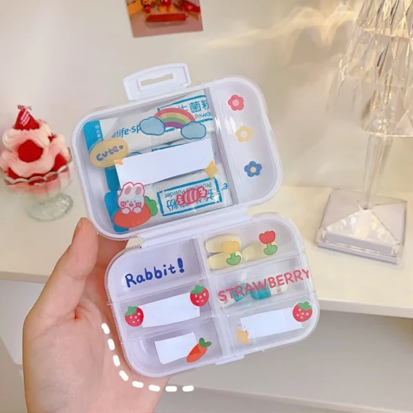 Transparent Cute Lattice Mini Storage Box