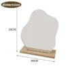 Korean Style Wooden Base Makeup Mirror