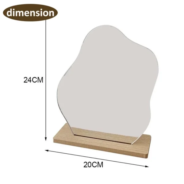 Korean Style Wooden Base Makeup Mirror