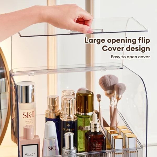 Transparent Three Layer Makeup Storage Box