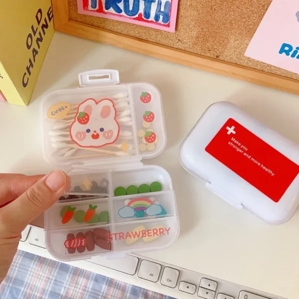 Transparent Cute Lattice Mini Storage Box