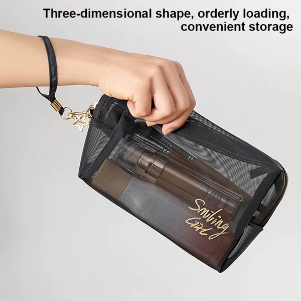 Transparent Mesh Cosmetic Travel Bag 5pcs Set