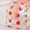 Clear PVC Floral Cosmetic Bag