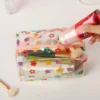 Clear PVC Floral Cosmetic Bag
