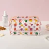 Clear PVC Floral Cosmetic Bag