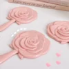 Cute Rose Handle Makeup Mirror