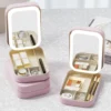 Leather LED Makeup Bag with Mirror