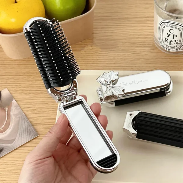 Folding Detachable Mirror Comb