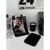 PU Leather Folding Desktop Makeup Mirror