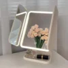 Trifold LED Makeup Mirror with Magnification